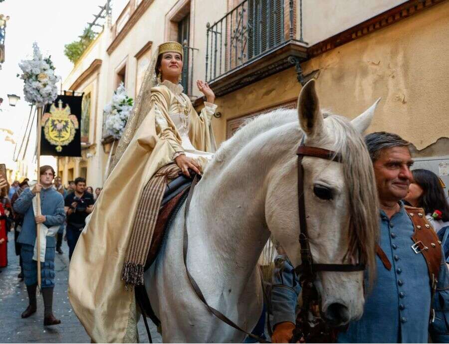 La reina a caballo./ Foto Gerardo Lucio