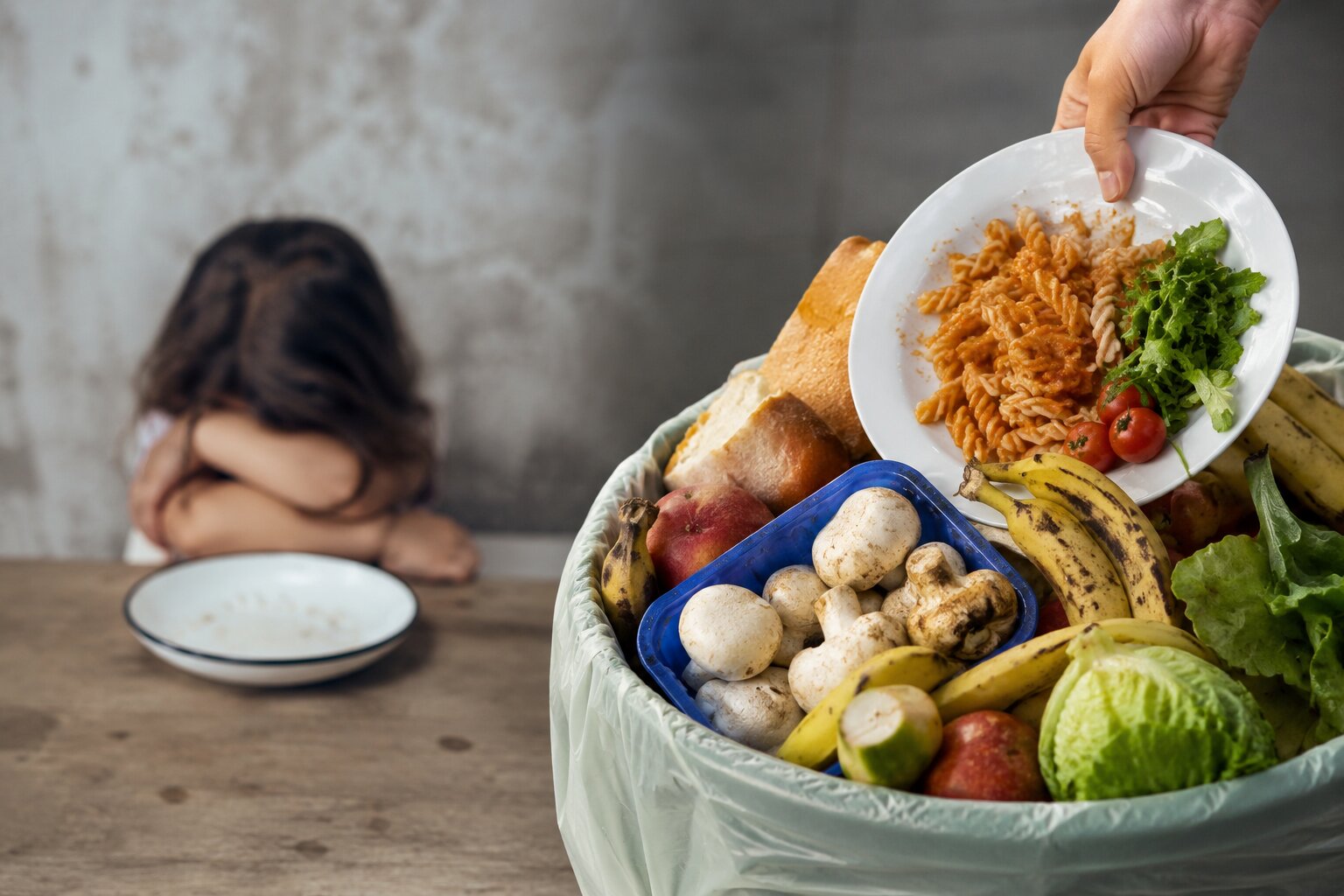 España desperdicia más de mil millones de kilos de comida mientras lidera la pobreza infantil